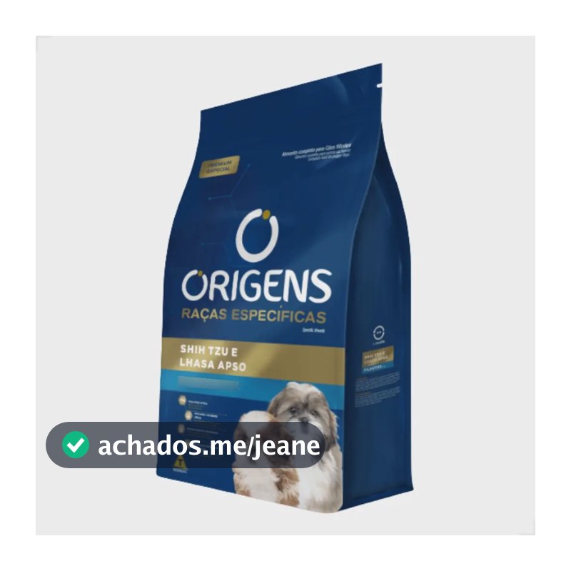 Ração Origens Raças Shihtzu E Lhasa Apso Cães Filhotes 3kg
