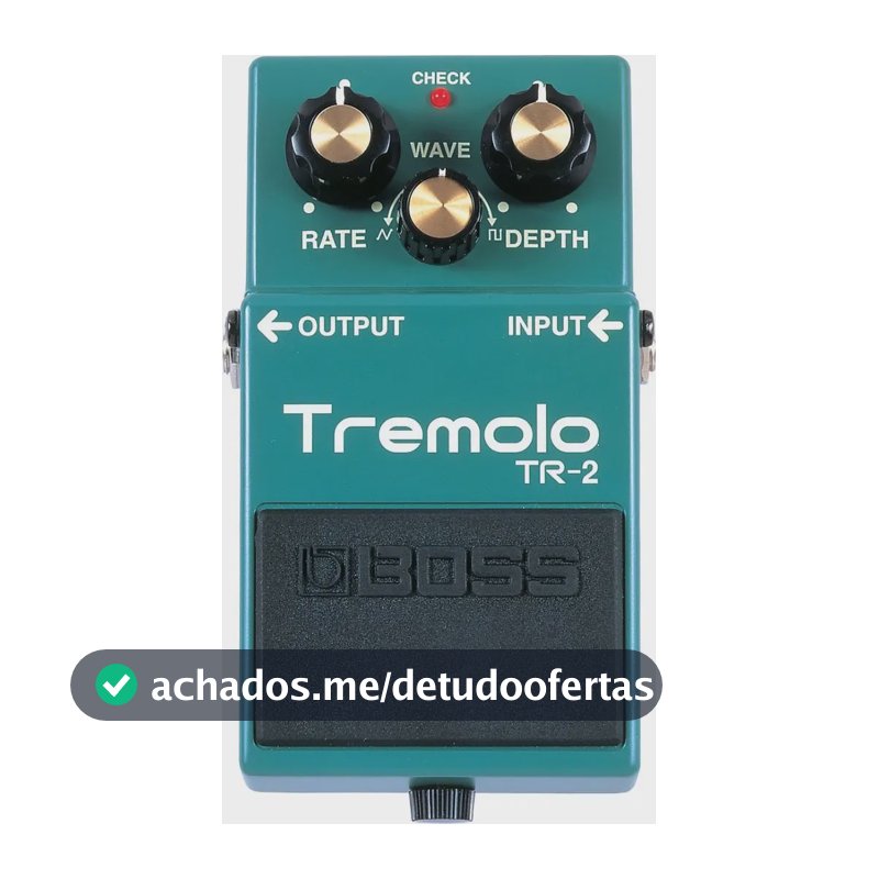 Pedal Efeito Boss Tr-2 Tremolo Tr2 Guitarra C/ Verde