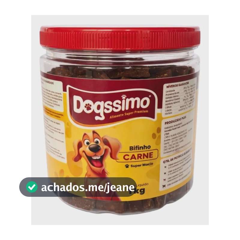 Petisco Bifinho Dogssimo Sabor Carne 1kg