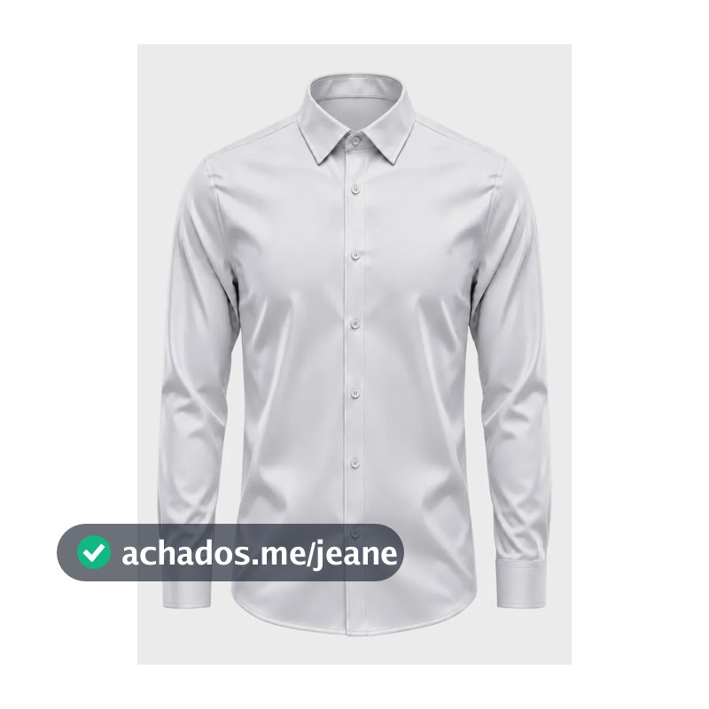 Camisa Social Masculina Slim Fit Premium Passa Facil Branco Liso P