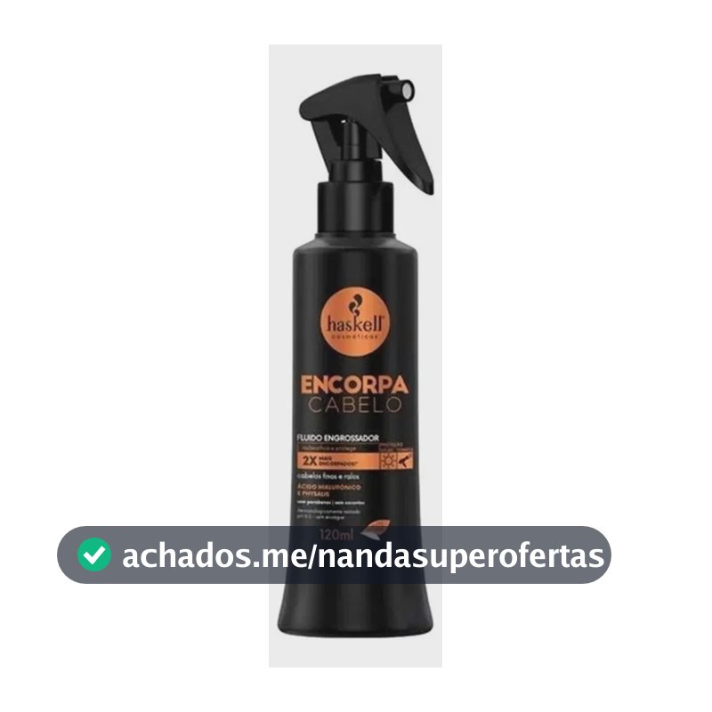 Fluido Engrossador de Fios Haskell Encorpa Cabelo de 120mL