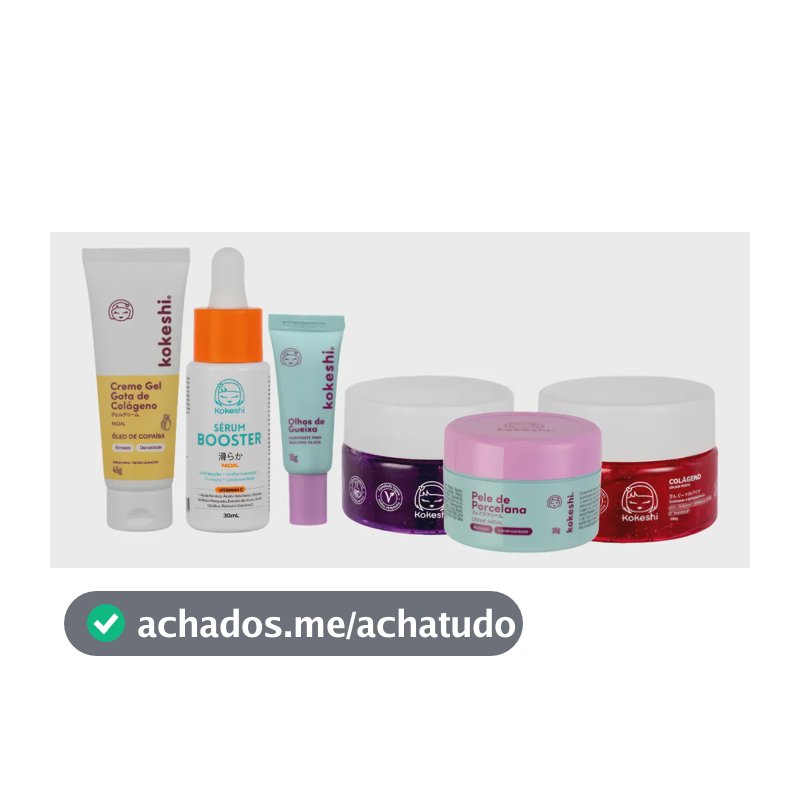 Kit Kokeshi Completo 6 Itens Hidratação E Tratamento Facial