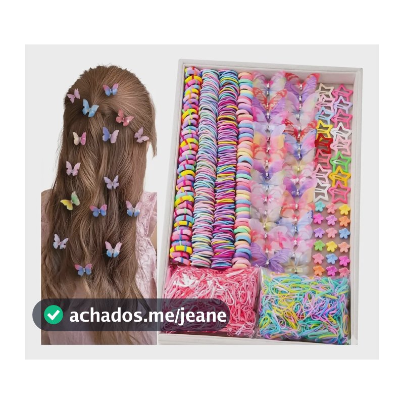 Kit 881 Acessórios Cabelo Infantil Xuxinhas Presilhas Hair Coloridos