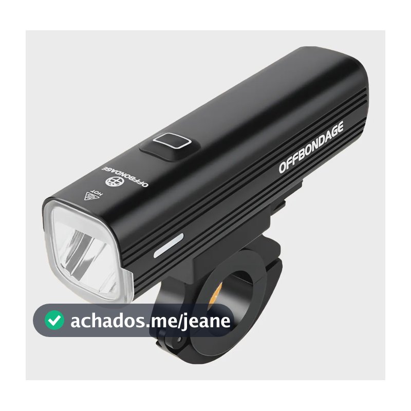 Farol Lanterna Bike Mtb Offbondage Power Bank 1000 Lumens Preto