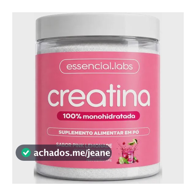CREATINA MONOHIDRATADA 100% Pura - Sabor Pink Lemonade - 300g