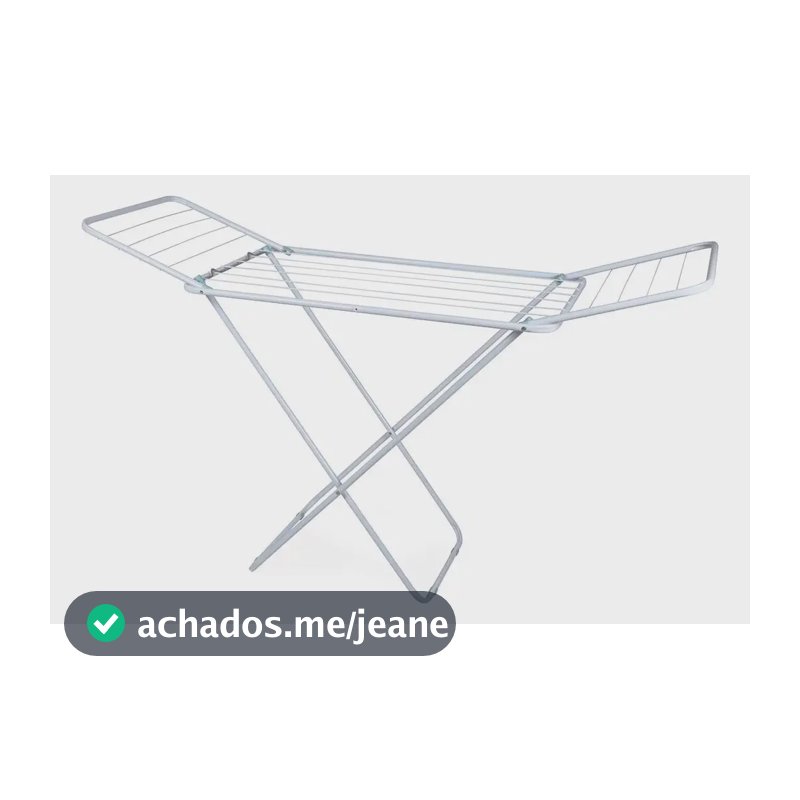Varal Slim Mor De Chão Com Abas Em Aço Reforçado Branco