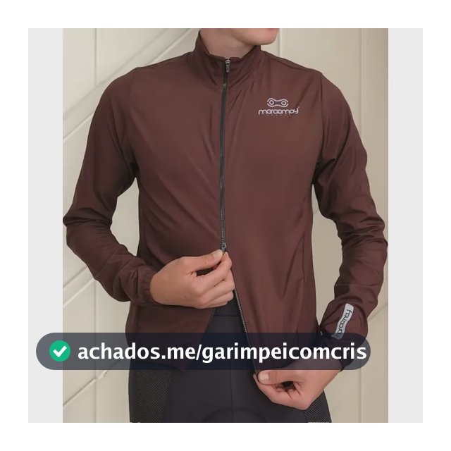 Jaqueta Corta Vento Ciclismo Masculina Márcio May Marrom