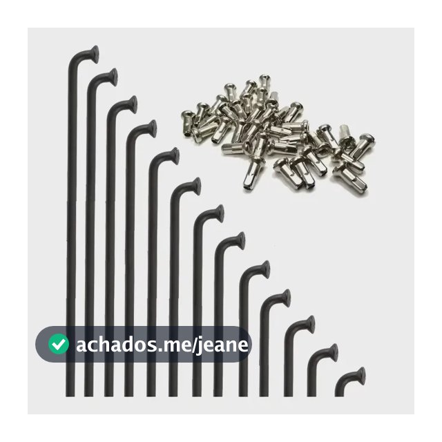 Raio Inox Aro 29 - 64 Raios Richman 290mm 293mm 295mm Preto