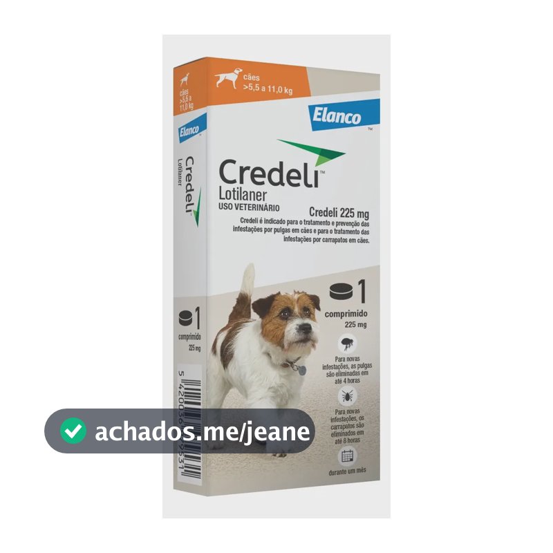 Antipulgas Credeli Tab 225mg 5,5 A 11kg 1 Comprimido