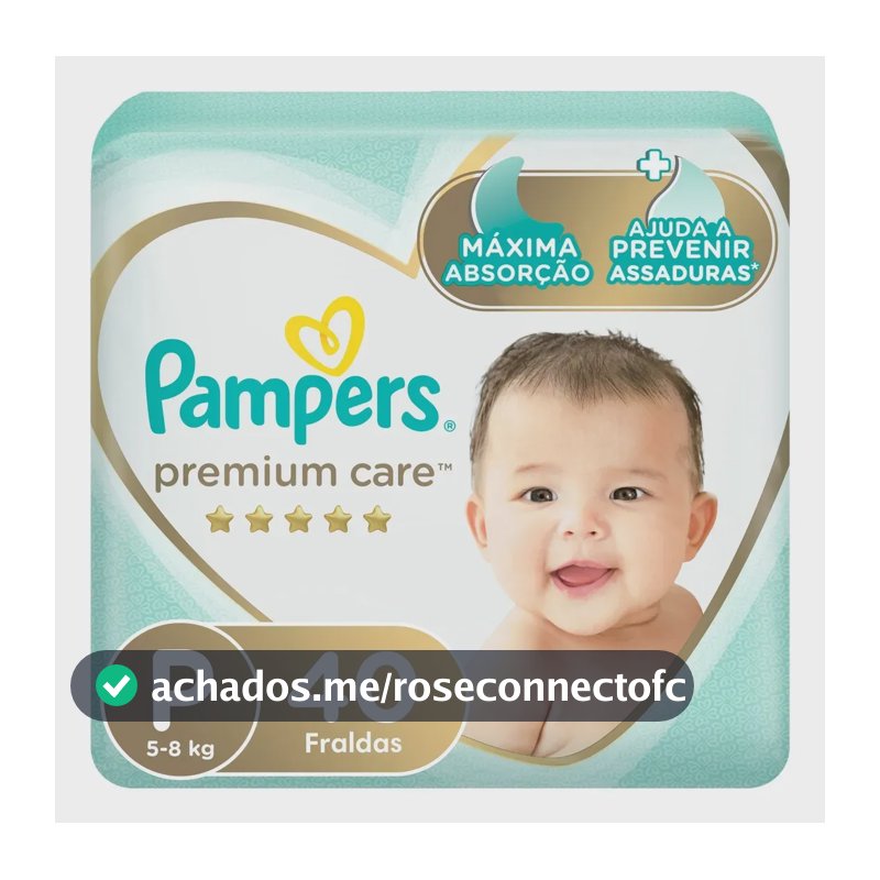 Fralda Pampers Premium Care Tamanho P 40 Unidades