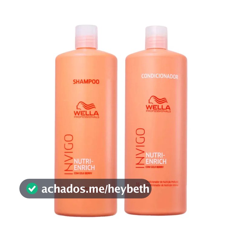 Kit Wella Invigo Nutri-Enrich Shampoo 1L + Condicionador 1L