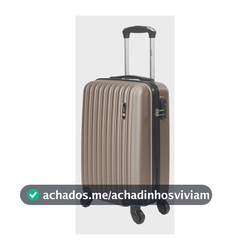 Mala de bordo 10kg ABS Rodas 360° Removíveis Londres Swiss Move Champagne