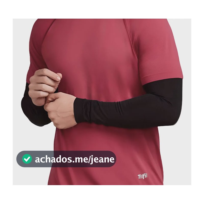 Manguito Trifil Uv Corrida Ciclismo Compressão Proteção Sola Cor Preto Tamanho Único