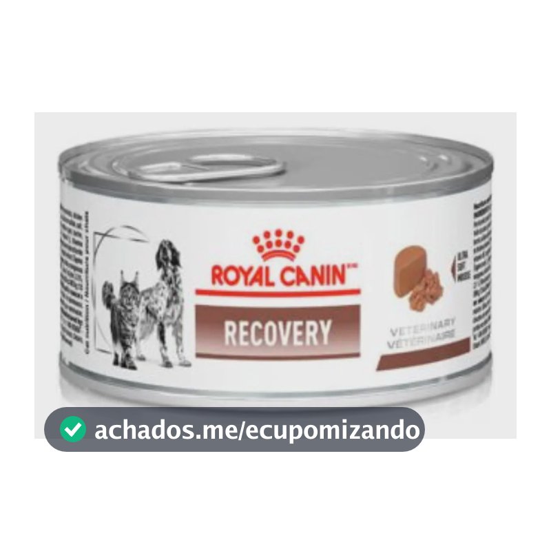 Ração Úmida Royal Canin Lata Veterinary Diet Recovery para Cães e Gatos em Recuperação 195g