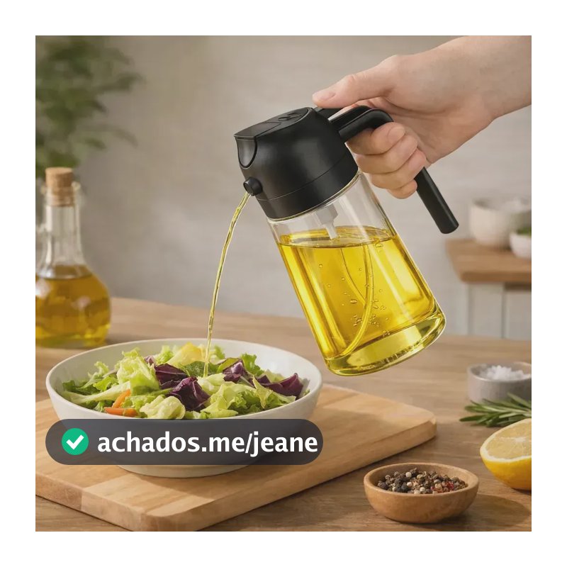 Porta Azeite Vinagre Spray Vidro 500ml Azeiteiro/galheteiro