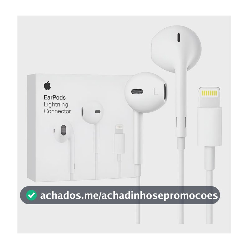 Fone De Ouvido Compatível Para iPhone Lightning 7 Ao 14 Branco