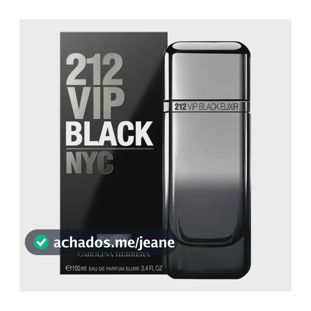 Perfume Carolina Herrera 212 VIP black elixir eau de parfum elixir 100 ml masculino