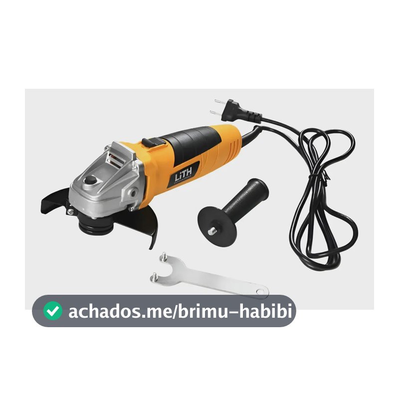 Esmerilhadeira Angular Lith LT3035 600W Disco 125mm Trava Segurança