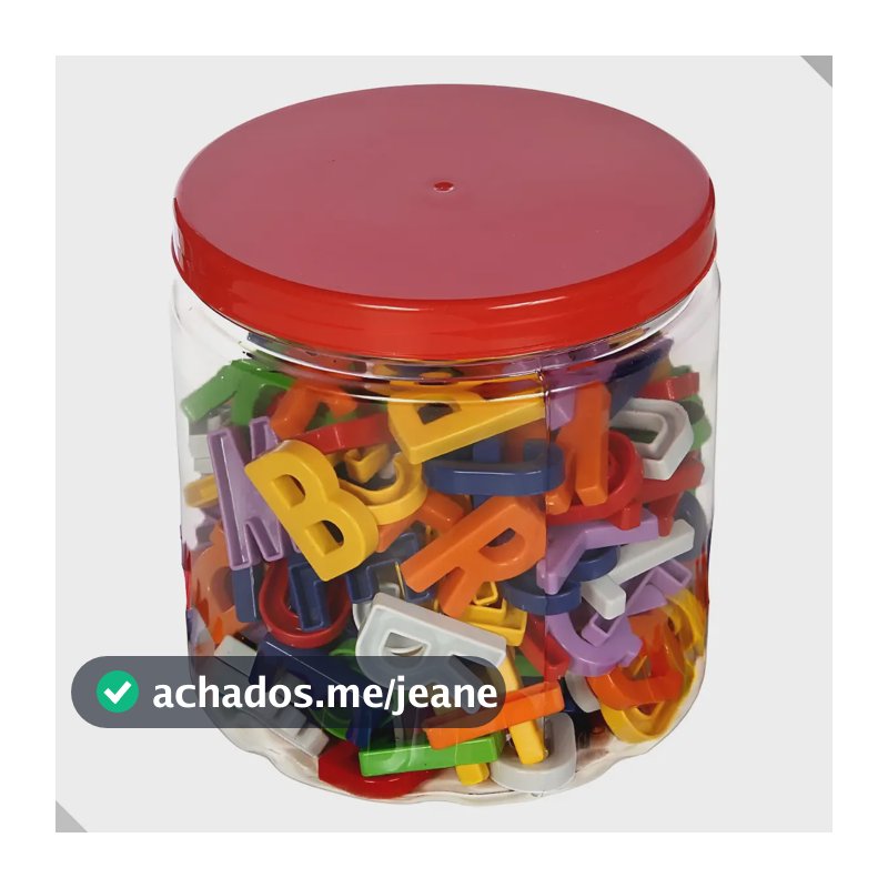 Pote De Letras Brinquedo Educativo 200 Peças 200
