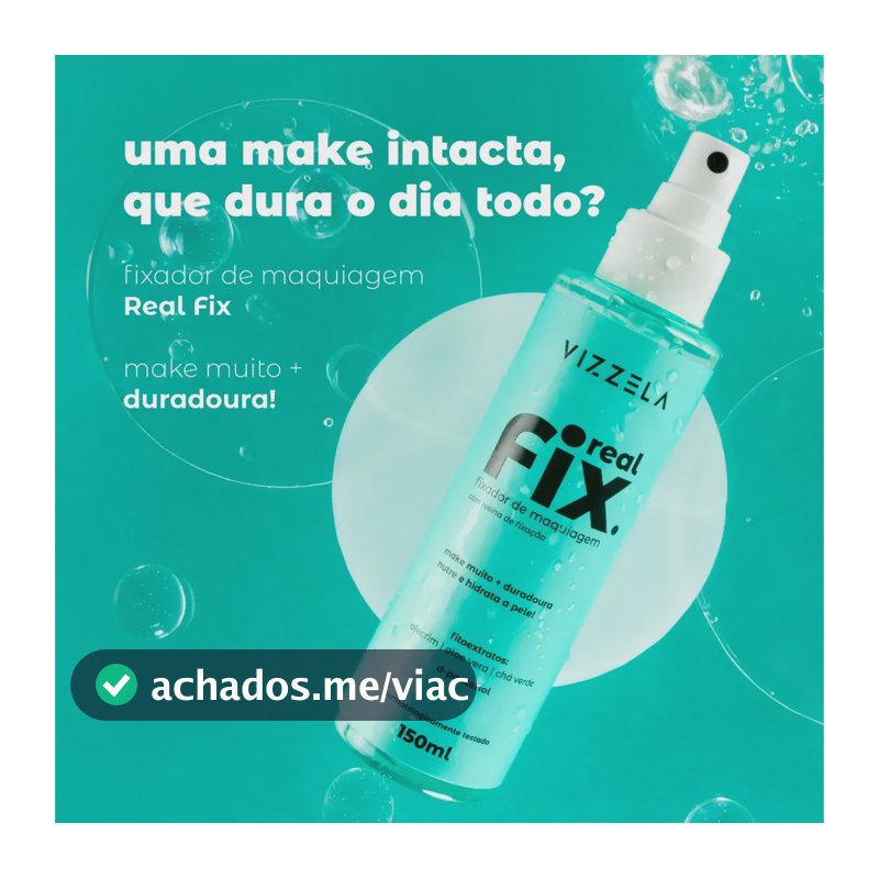 Fixador Bruma Maquiagem Real Fix Spray Longa Duração Incolor