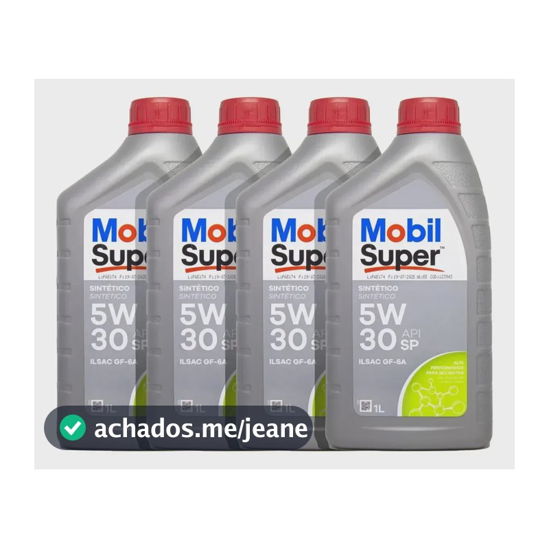 Kit 4l Oleo Mobil Super 5w30 Sintetico Api Sp Motor Flex/gnv