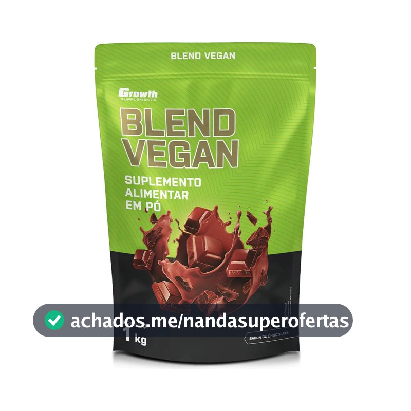 Blend Vegan (Proteína vegana) 1kg Growth Supplements - Sabor Chocolate