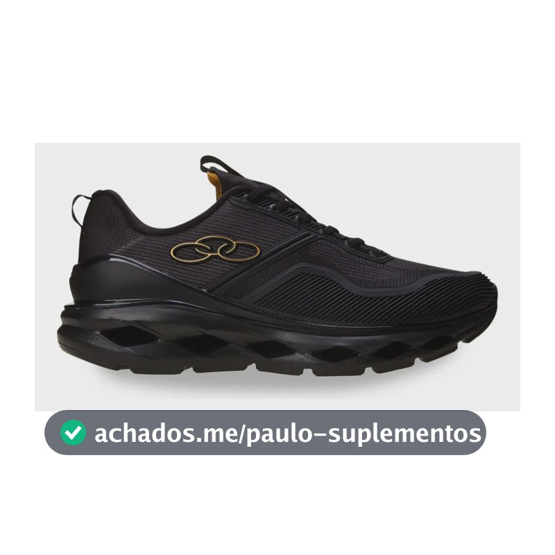 Tênis Masculino Olympikus Gama Preto/preto Liso 41 Br