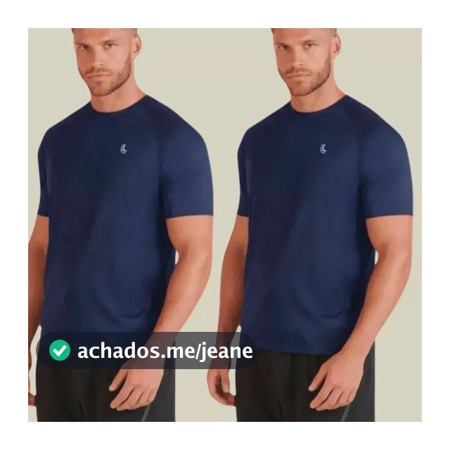 Kit 2 Camiseta Dry Masculina Fit Lupo Básica Academia