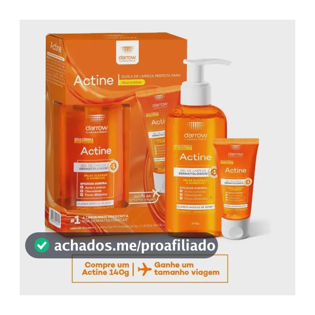 Actine kit Gel De Limpeza Facial Darrow Actine 140g + 40g