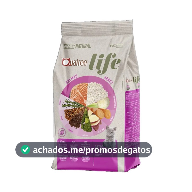 Ração Quatree Para Gatos Life Filhotes 10,1kg