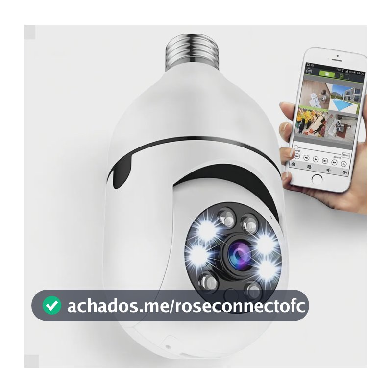 Câmera IP Wi-Fi Yoosee 360º Full HD Espiã Segurança Bivolt Branca