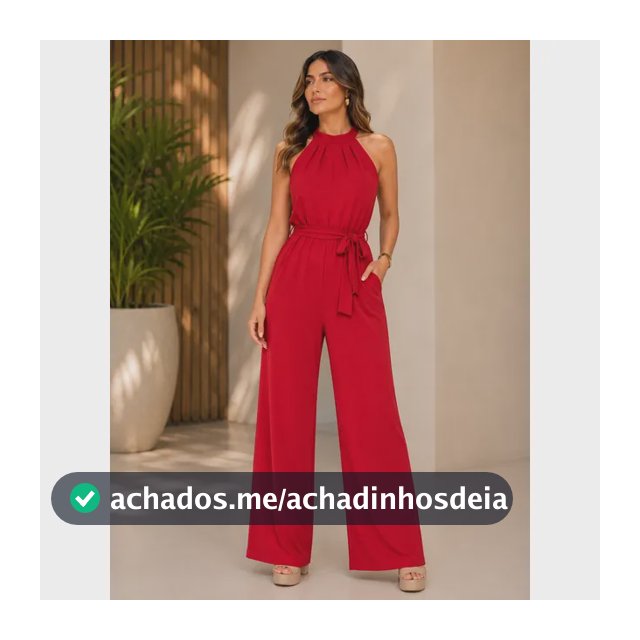 Macacão Longo Sofisticado Básico C Bolso Ajustável Pantalona