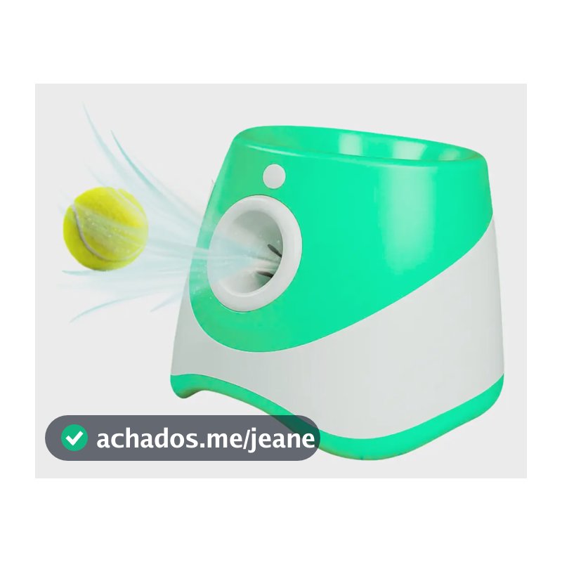 Lancador Automatico De Bolinhas Para Pet Cachorro Interativo Cor Verde