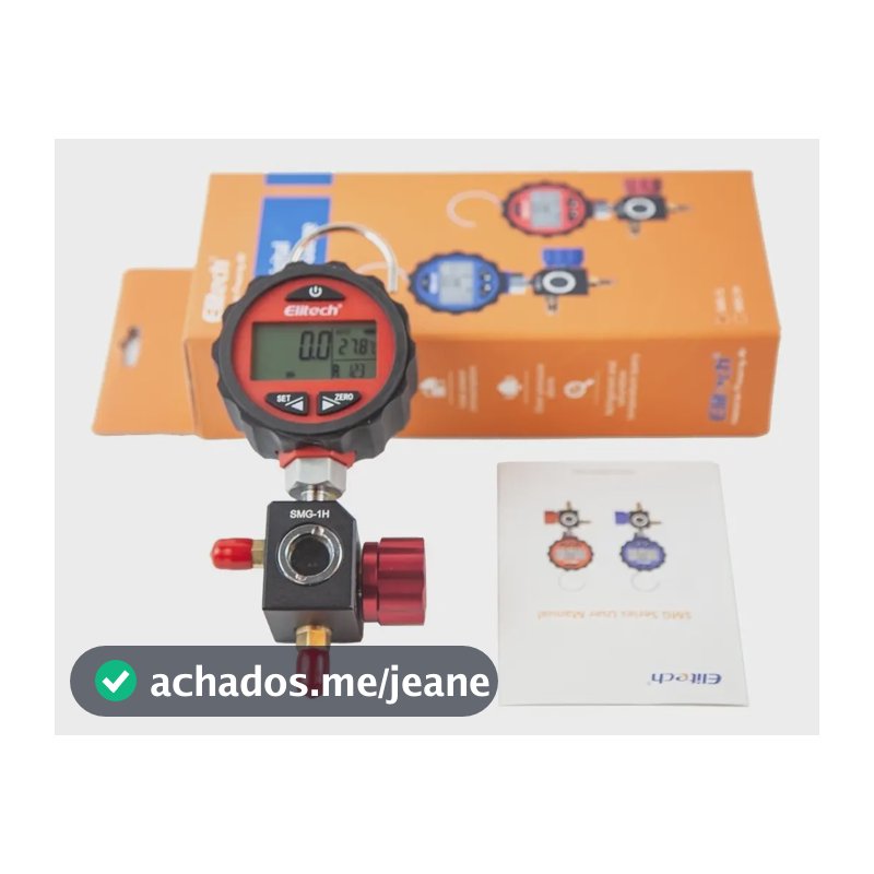Manifold Digital Elitech SMG-1H com Manômetro Sem Mangueira