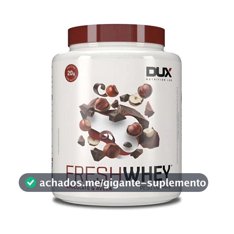 Fresh Whey Conc Iso Hidrolisado 450g Dux Nutrition Sabor Chocolate E Avelãs