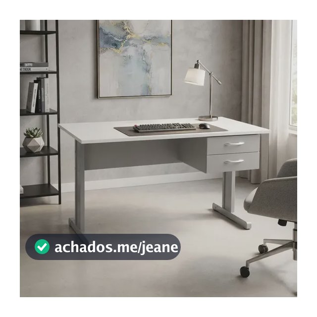 Escrivaninha Mesa De Escritório Home Office 2 Gavetas