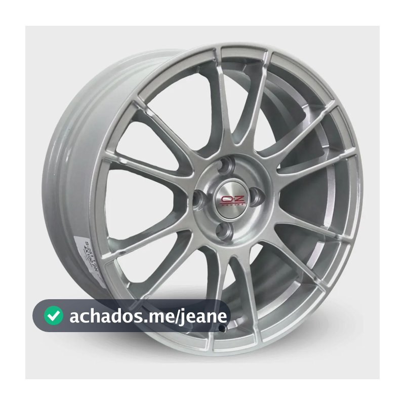 Rodas Oz Race Up Aro 15x6 4x100 Volkswagen (jogo)+bicos S251 Cor Prata natural
