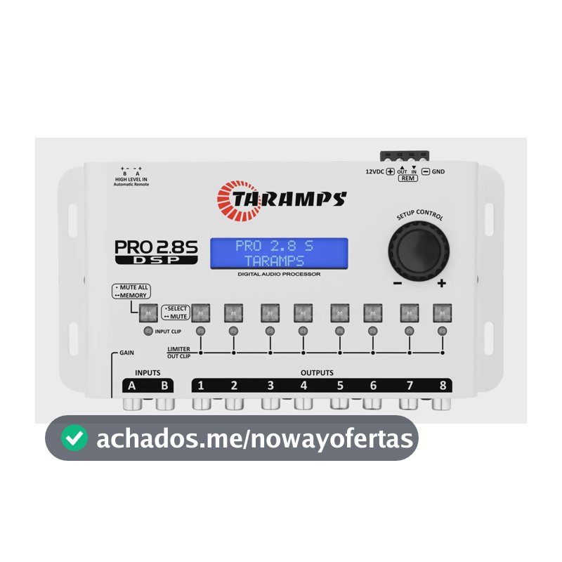 Processador Audio Digital Taramps Pro 2.8s Automotivo Branco Branco