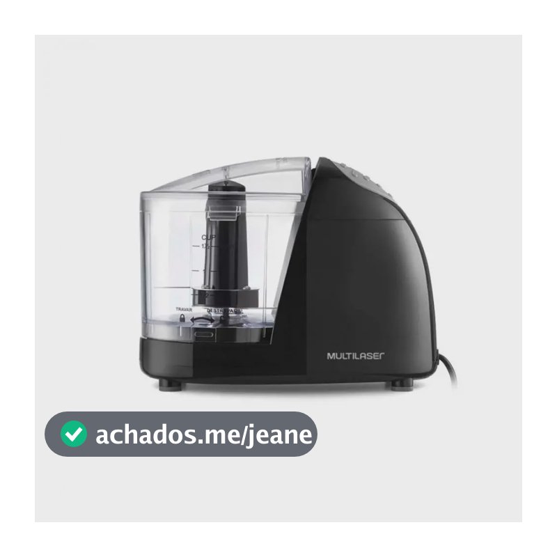 Mini Processador De Alimentos 100w Lâminas Inox Multilaser Cor Preta