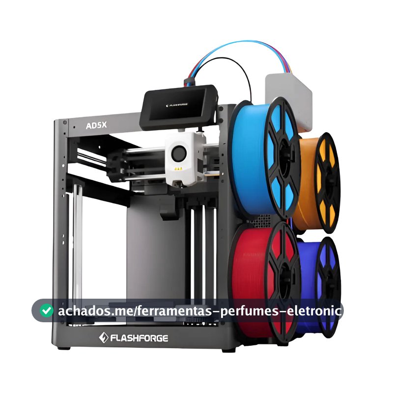 Impressora 3D Flashforge Ad5x Preto Multimaterial Com Touchscreen