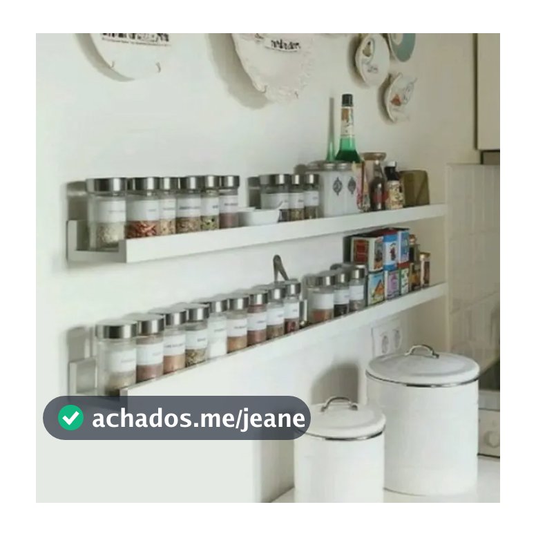 Prateleira Decorativa Porta Temperos Tamanho Grande Branco