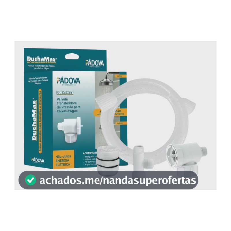 Válvula Transferidora Para Caixa d'Água Padova Ducha Max Brilhante Branco