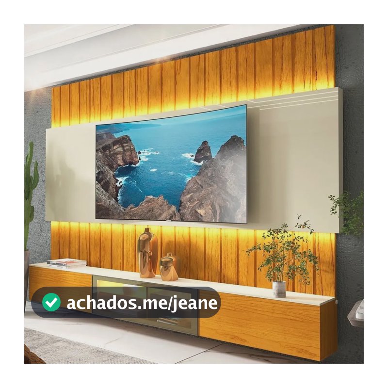 Estante Home Para Tv Até 85 Polegadas Com Led 230cm Marrom
