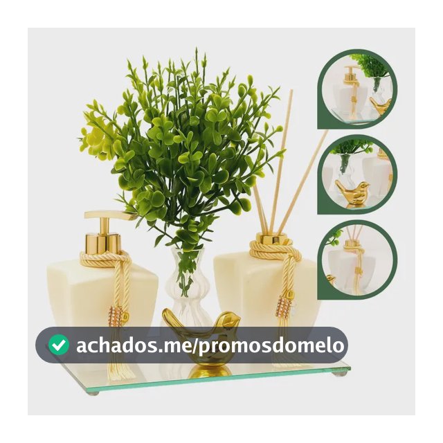 Kit Banheiro Degrade Branco Porta Sabonete Difusor C/bandeja