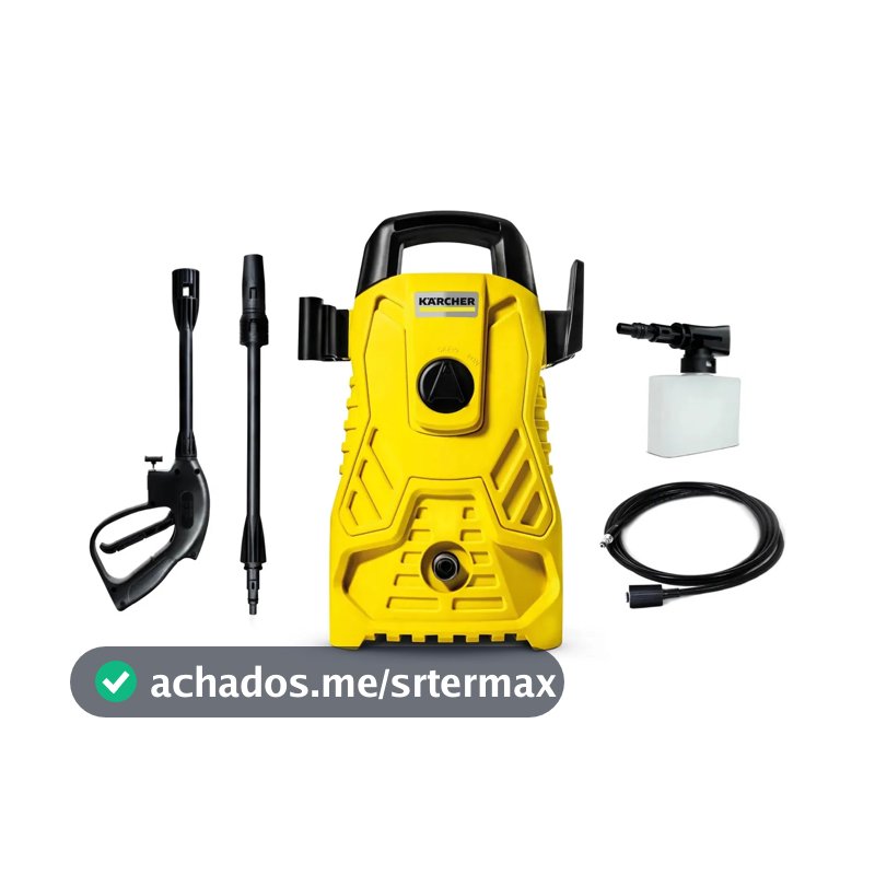 Lavadora de Alta Pressão Kärcher Compacta 1.500 PSI 1400W 300L/h com Aplicador de Detergente e Lança Regulável