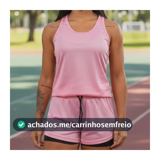 Conjunto Academia Feminino Regata + Shorts Bolso Oculto