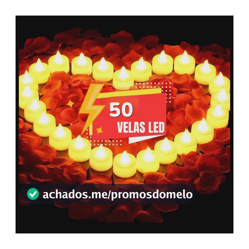 Kit De 50 Mini Vela Led Eletrônica Artificial Decoração