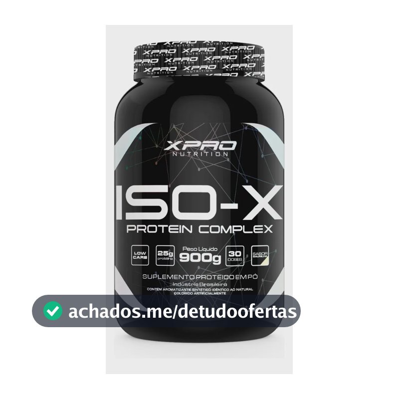 Whey Protein Isolado XPro Nutrition Iso-X Baunilha 900g Alta Pureza