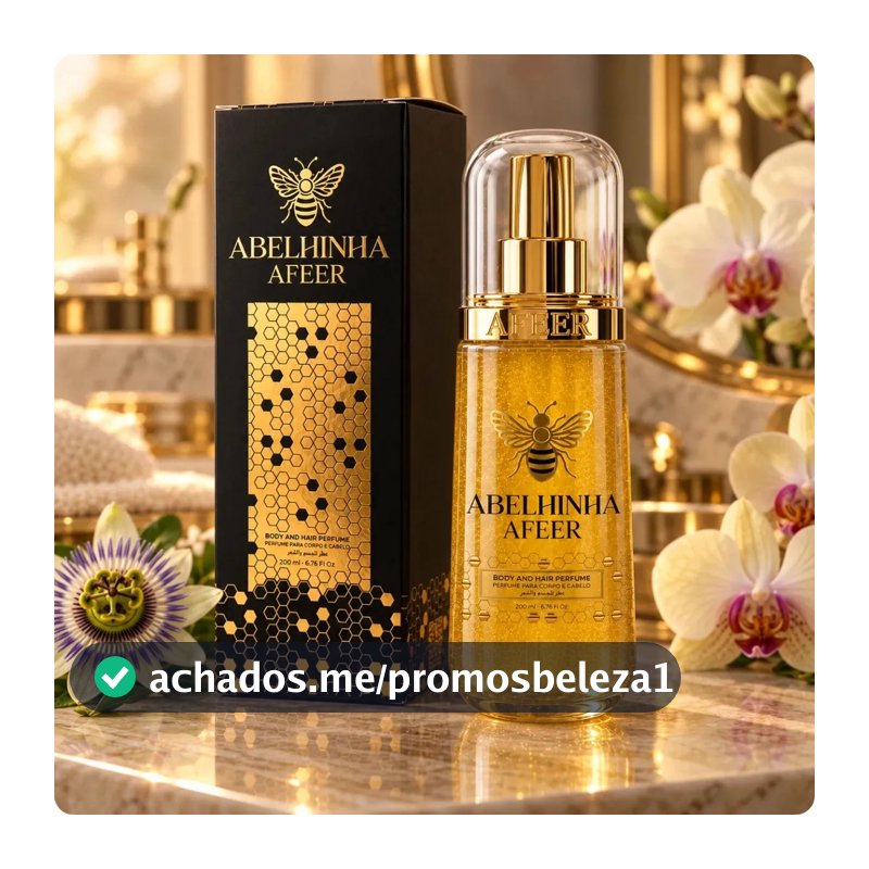 Body Splash Perfume Abelhinha Atheeri Afeer Body and Hair Spray Corporal E Capilar 200ml Árabe Sensação Feminina Bbb