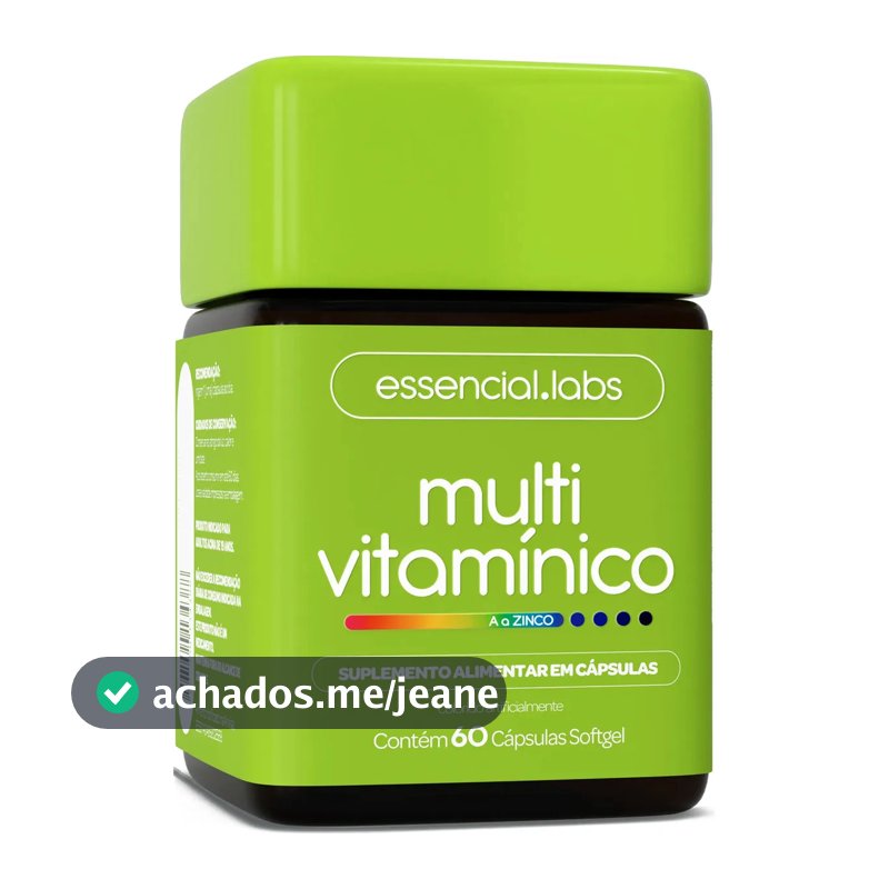 MULTIVITAMINICO de A a ZINCO - Polivitamínico com Fórmula Avançada e Concentrada - 60 cápsulas Softgel